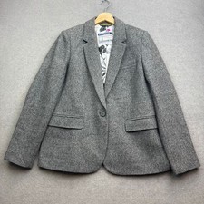 JOULES Tweed Jacket UK 16 Grey