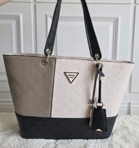 Guess colorblock monogram tote - colorblock,
