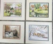 Set Of 4original Watercolours
