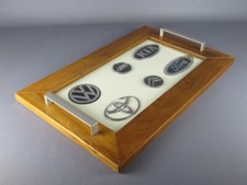 Wood and glass tray