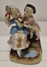 Antique German Conta & Boehme Porcelain Match Striker Boy & Lady holding a Doll