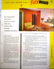 RANDOMWOOD Kalistron Wall Covering US Plywood Catalog ASBESTOS cement board 1952
