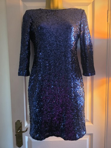Blue sequin tfnc dress - sequin, 8