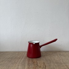 Vintage Style Red White Enamel
