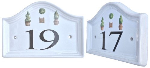 House number ceramic - house, sign