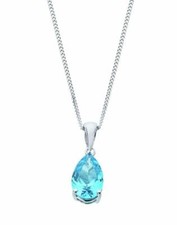Sterling Silver Blue Cubic