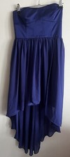 Forever new Size 8 blue dress strapless Dip Hem Prom Bodice Corset Holiday Party