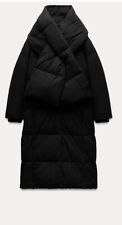 Zara Water Repellent Scarf Down Feather Jacket Size S