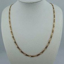 9ct Yellow Figaro Chain, 3mm