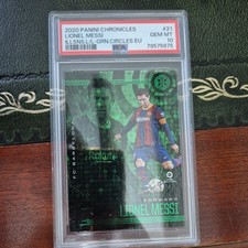 PSA 10 - Lionel Messi 2020 Panini Chronicles Illusions GREEN