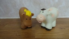 Happyland 2.5" Horse 2.5" Cow Figure  - * Damaged * - ELC Early Learning Centre