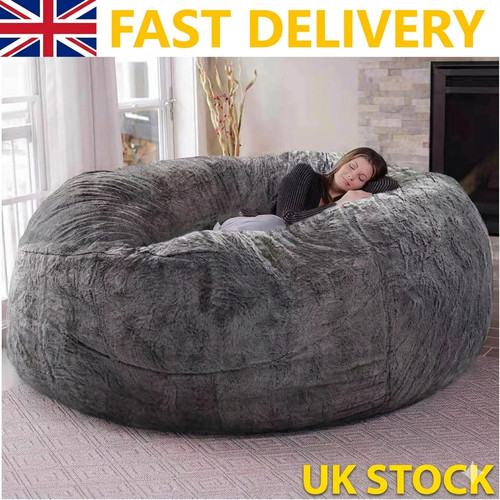 Luxury beanbag chair - faux, fur