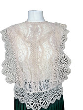 ZARA Cream Light Guipure Lace Top Sleeveless Romantic Vibes Shirt S