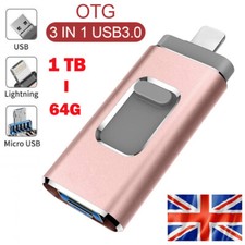1TB USB3.0 Flash Drive Pen Thumb Memory Stick For iPhone ipad PC 64/128/256/512G