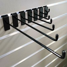 BLACK SLATWALL HOOKS PIN ARM