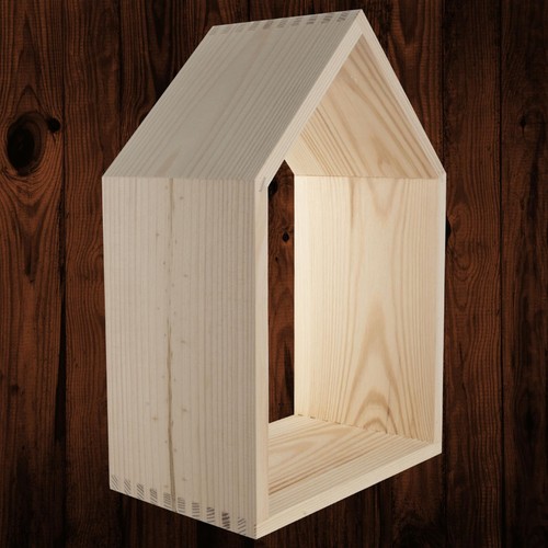 Wooden house shaped - wooden,