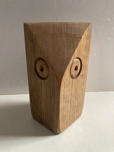 Vintage modernist wooden owl - wooden,