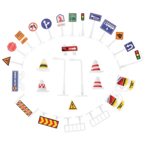 Mini traffic signs set - traffic,