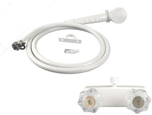 White mobile home shower - white,