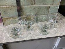 Set of 4 Vintage Clear Glass