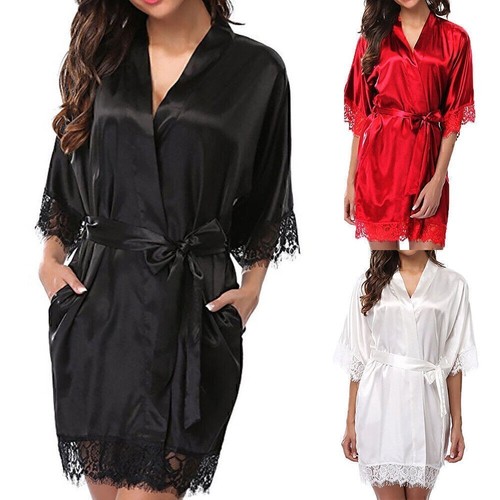 Sexy womens satin silk lace - satin,