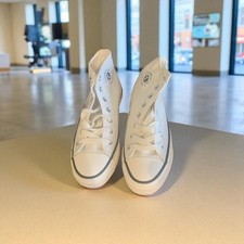 High Top Canvas Shoes | White