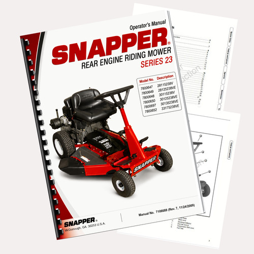Snapper series rear engine - snapper, 23