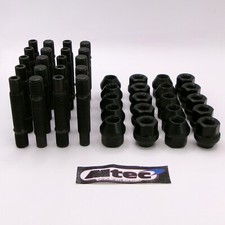 20 X ALLOY WHEEL STUDS + OPEN NUTS CONVERSION 75mm M12 X 1.5 X 20 FITS BMW 72.6