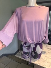 Sweaty betty Endurance pull string lavender jersey top size small