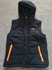 Boys Black No Fear Bodywarmer/gilet With Pockets Age 9-10yrs Zip And Poppers.