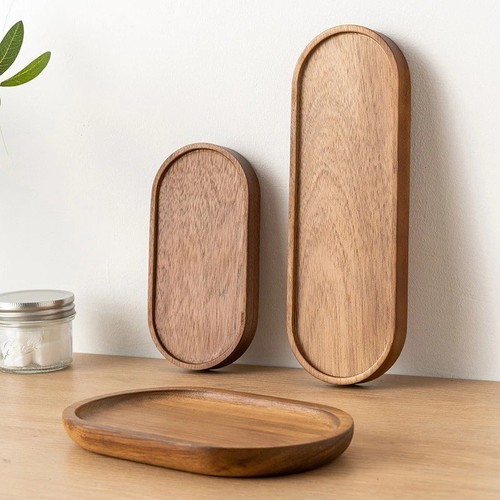 Tableware solid wood food tray - food,