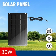 30W 12V Portable Mono Solar Panel Trickle Charger Kit Car Battery Maintainer RV