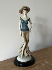 Elegant Leonardo Collection Figurine by Annie Rowe Lady with Hat & Flowing Skirt