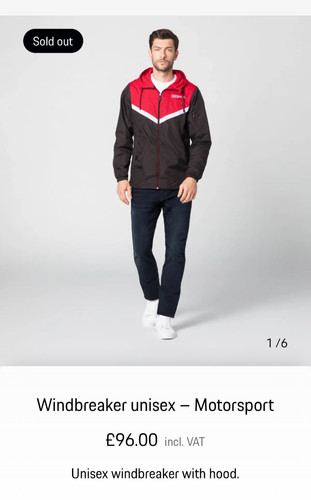 Porsche windbreaker jacket - , red