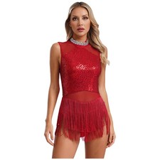 Women Sequined Leotard Dress