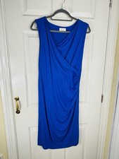 Linea Stretch Jersey Bodycon Dress, Sleeveless, Blue Size 12