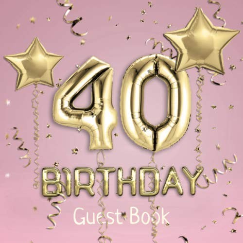 40th birthday guest book - 40th,
