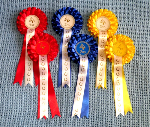 Tier horse show rosettes 1st - horse,
