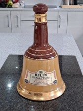 Vintage Large 20cm Bells Empty Scotch Whisky Bell Shaped Advertising Bottle Wade