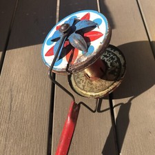 Vintage push along childs Tin