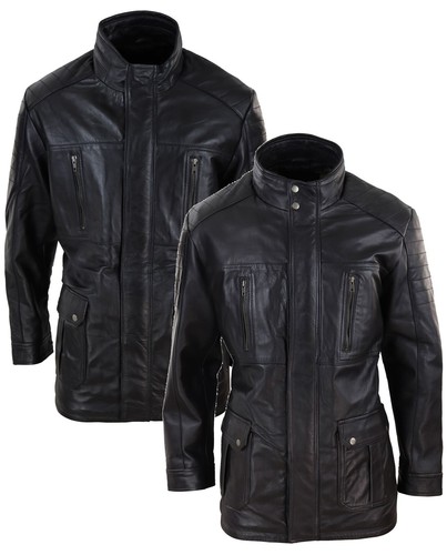 Mens real leather jacket - 3/4,