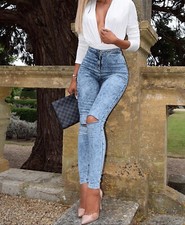 Sexy Fit Jeggings Rip Knee
