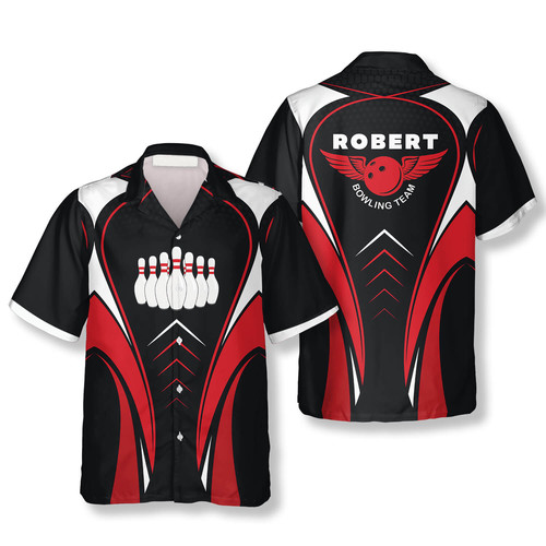 Bowling pins red - red, black