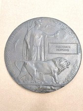 Ww1 death plaque penny - ww1,
