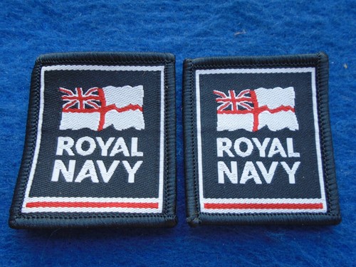 Pair royal navy - pair, embroidered