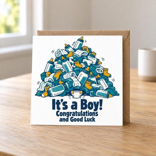 Baby boy card s a - baby,
