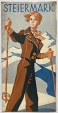 Original Vintage Travel Brochure SKIING - WINTER - STEIERMARK - AUSTRIA - 1930s