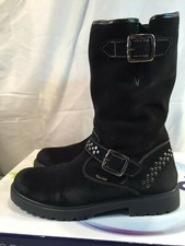 Girls Leather Boots Primigi UK 5 / EU 38 2382466 Black Zip Up