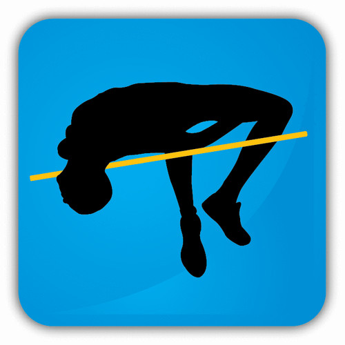 Pole vault sport - vault, icon