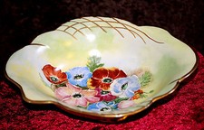 Vintage ROYAL WINTON Bowl GRIMWADES Floral Design Gilded Trim Hand-painted
